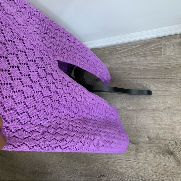 BOSTON PROPER PURPLE MIDI DRESS - Picture 9 of 14